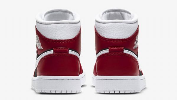 Nike Air Jordan 1 Mid Tops Sko Til Mænd Rød Sort