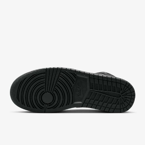 Nike Air Jordan 1 Mid Tops Sko Til Mænd Sort