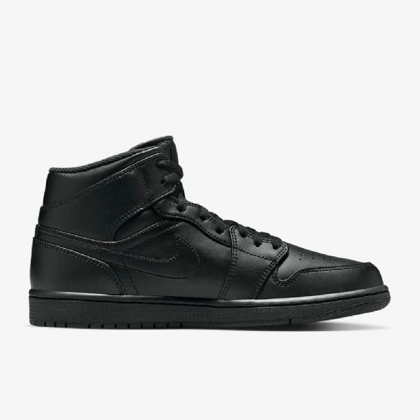 Nike Air Jordan 1 Mid Tops Sko Til Mænd Sort