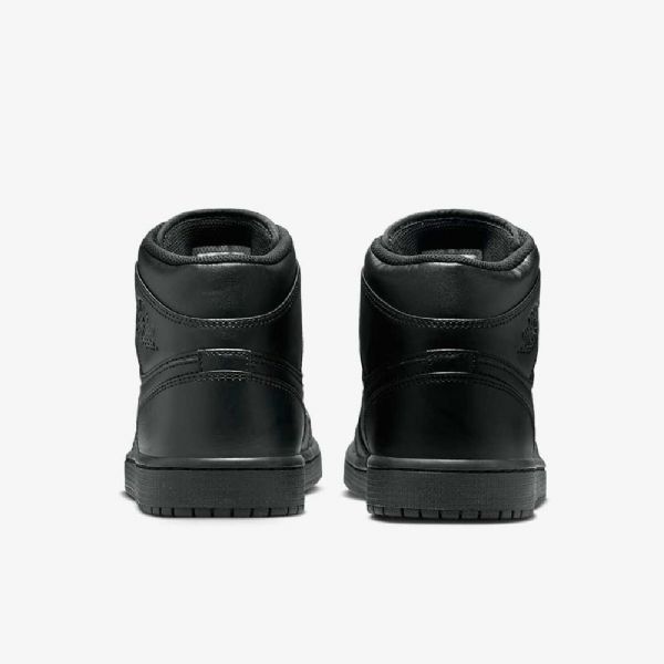 Nike Air Jordan 1 Mid Tops Sko Til Mænd Sort