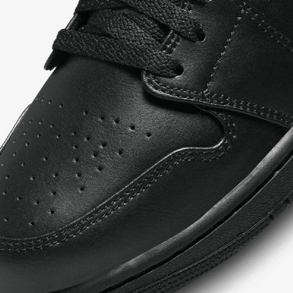 Nike Air Jordan 1 Mid Tops Sko Til Mænd Sort