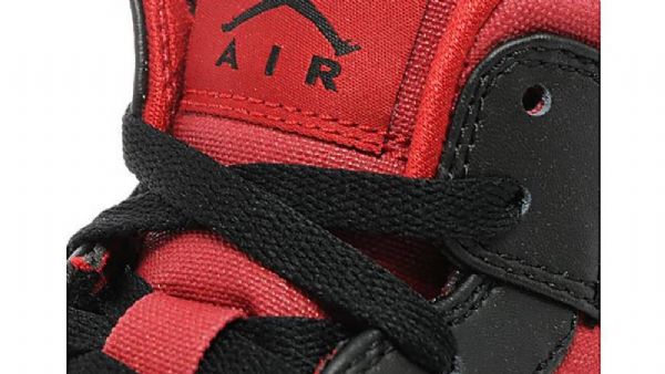 Nike Air Jordan 1 Mid Tops Sko Til Mænd Sort Rød
