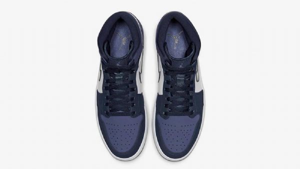 Nike Air Jordan 1 Mid Tops Slebet Sko Til Mænd Lilla