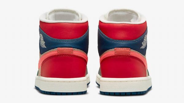 Nike Air Jordan 1 Mid Tops Syvfarvede Sko Til Kvinder Multifarvet