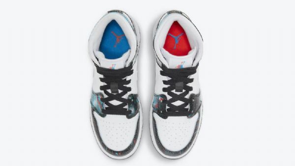 Nike Air Jordan 1 Mid Tops Take Flight Sko Til Damer Sort Hvid