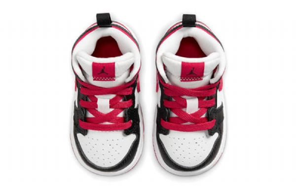 Nike Air Jordan 1 Mid Tops Td Retro Basketball Sko Til Børn Hvid