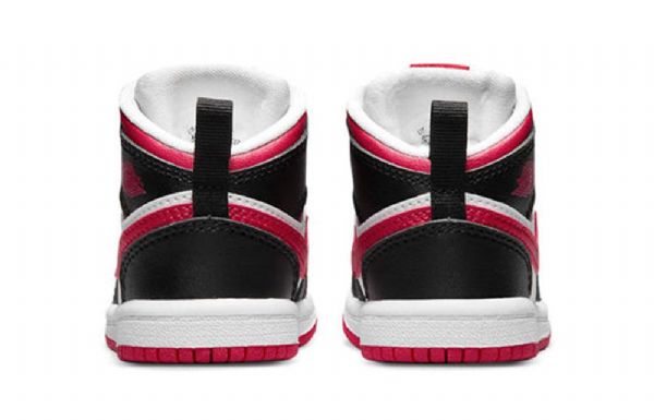 Nike Air Jordan 1 Mid Tops Td Retro Basketball Sko Til Børn Hvid