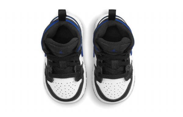 Nike Air Jordan 1 Mid Tops Td Sko Til Børn Blå Hvid