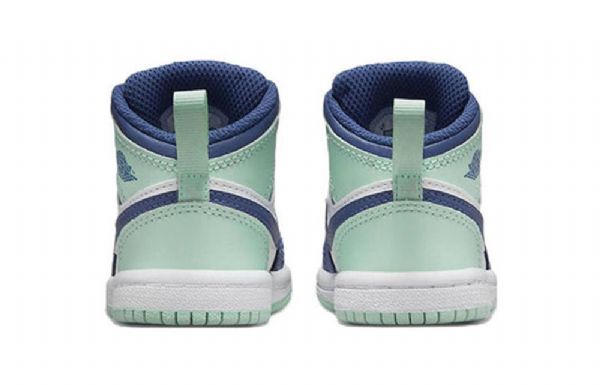 Nike Air Jordan 1 Mid Tops Td Sko Til Børn Blå Mint