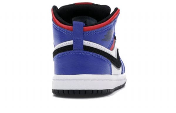 Nike Air Jordan 1 Mid Tops Td Sko Til Børn Blå Rød Hvid