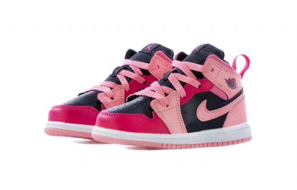 Nike Air Jordan 1 Mid Tops Td Sko Til Børn Coral