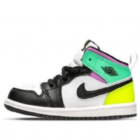 Nike Air Jordan 1 Mid Tops Td Sko Til Børn Flerfarvet