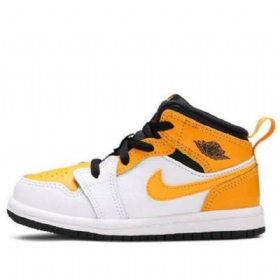 Nike Air Jordan 1 Mid Tops Td Sko Til Børn Guld