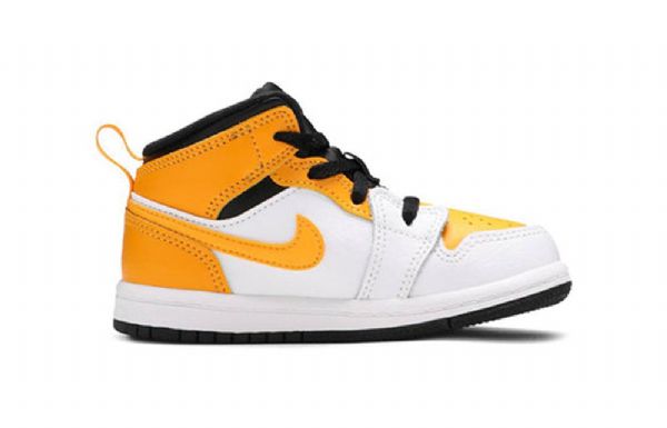 Nike Air Jordan 1 Mid Tops Td Sko Til Børn Guld