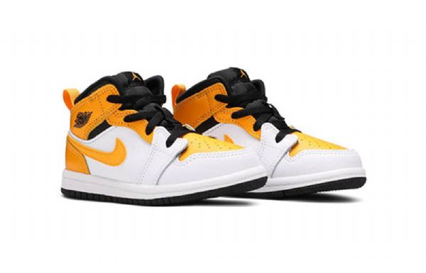 Nike Air Jordan 1 Mid Tops Td Sko Til Børn Guld