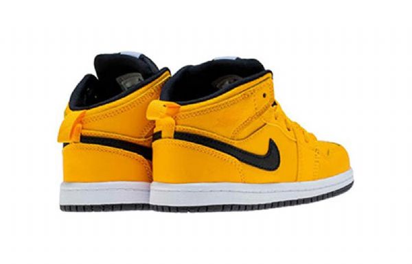 Nike Air Jordan 1 Mid Tops Td Sko Til Børn Guld