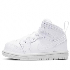 Nike Air Jordan 1 Mid Tops Td Sko Til Børn Hvid