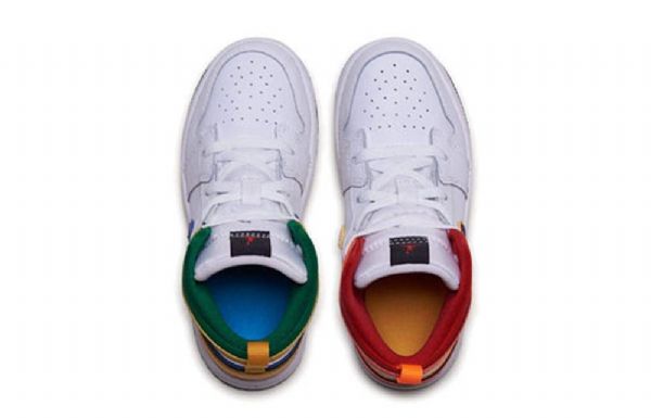 Nike Air Jordan 1 Mid Tops Td Sko Til Børn Hvid Lilla