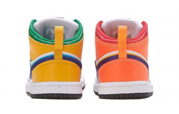 Nike Air Jordan 1 Mid Tops Td Sko Til Børn Hvid Lilla