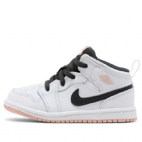 Nike Air Jordan 1 Mid Tops Td Sko Til Børn Hvid Orange
