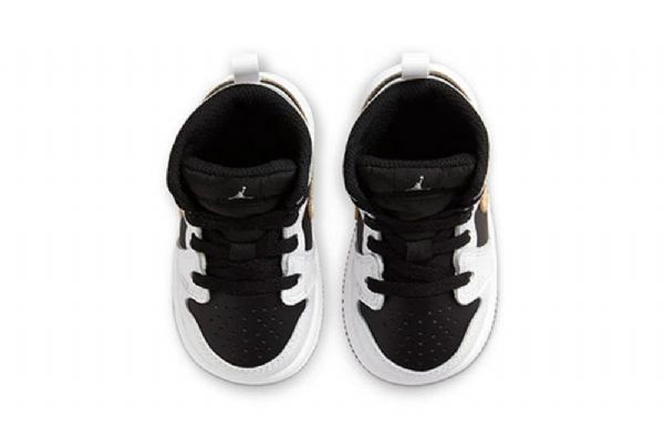 Nike Air Jordan 1 Mid Tops Td Sko Til Børn Hvidguld