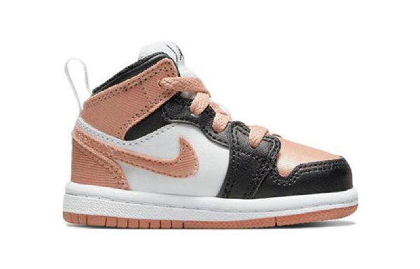 Nike Air Jordan 1 Mid Tops Td Sko Til Børn Hvidt Lys