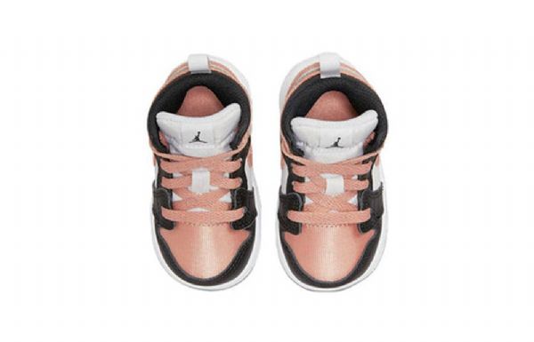 Nike Air Jordan 1 Mid Tops Td Sko Til Børn Hvidt Lys