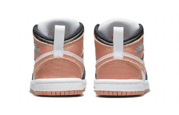 Nike Air Jordan 1 Mid Tops Td Sko Til Børn Hvidt Lys