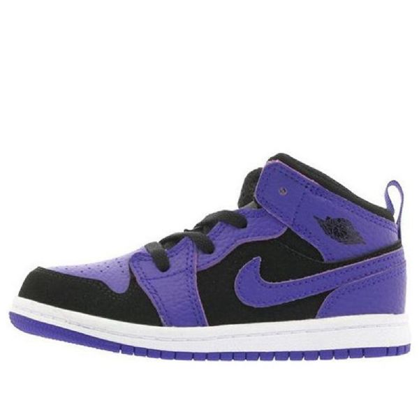 Nike Air Jordan 1 Mid Tops Td Sko Til Børn Lilla Sort