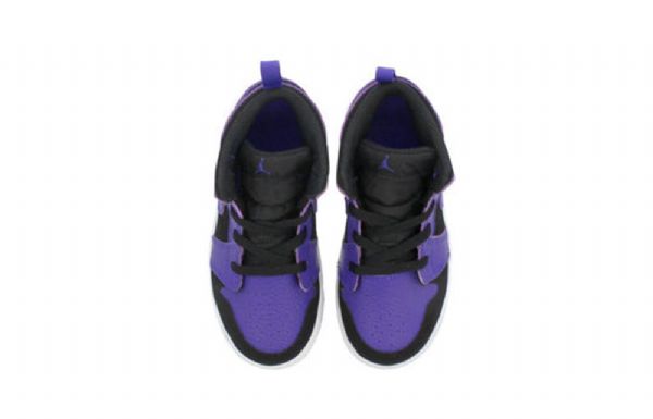 Nike Air Jordan 1 Mid Tops Td Sko Til Børn Lilla Sort