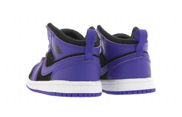 Nike Air Jordan 1 Mid Tops Td Sko Til Børn Lilla Sort