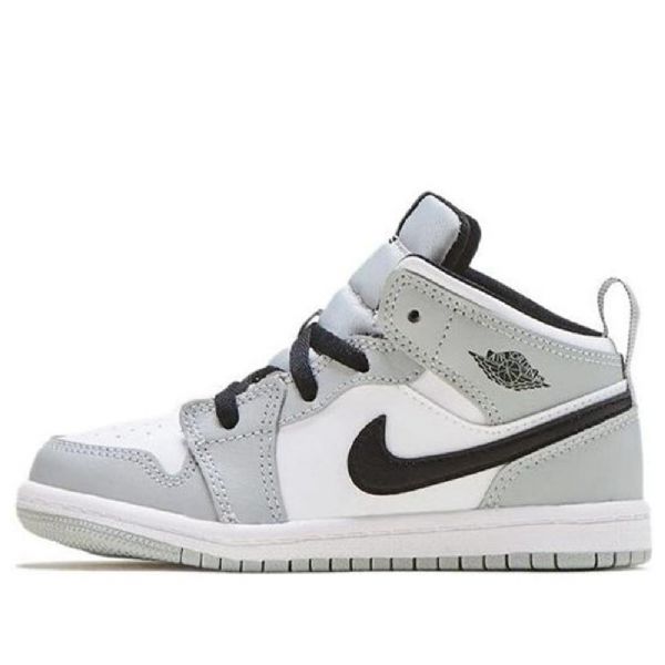 Nike Air Jordan 1 Mid Tops Td Sko Til Børn Lysegrå