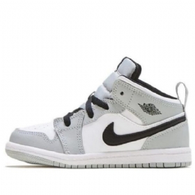 Nike Air Jordan 1 Mid Tops Td Sko Til Børn Lysegrå