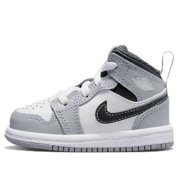 Nike Air Jordan 1 Mid Tops Td Sko Til Børn Lysegrå
