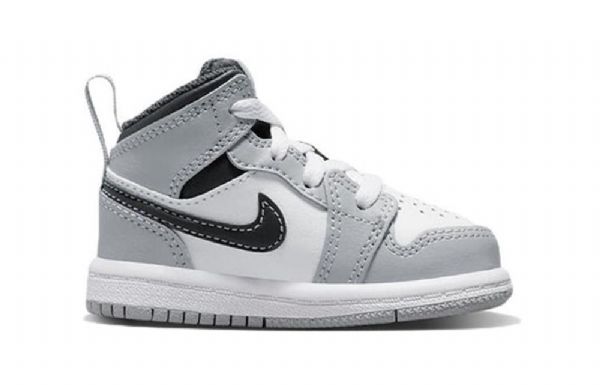 Nike Air Jordan 1 Mid Tops Td Sko Til Børn Lysegrå