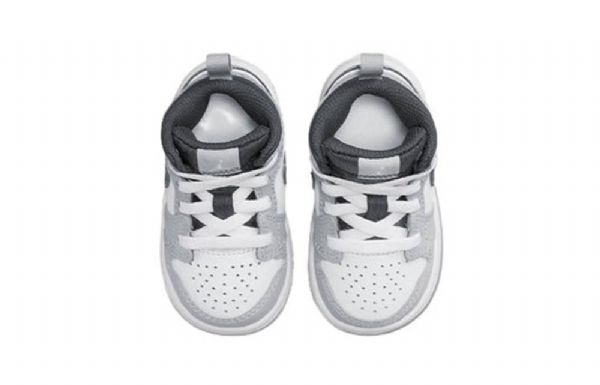 Nike Air Jordan 1 Mid Tops Td Sko Til Børn Lysegrå