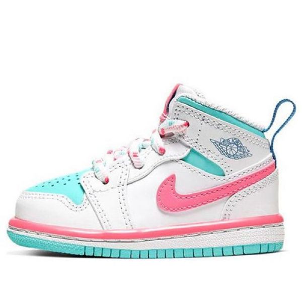 Nike Air Jordan 1 Mid Tops Td Sko Til Børn Lyserød