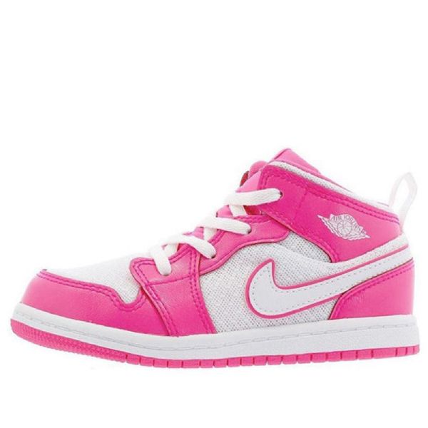 Nike Air Jordan 1 Mid Tops Td Sko Til Børn Lyserød