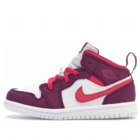 Nike Air Jordan 1 Mid Tops Td Sko Til Børn Lyserød