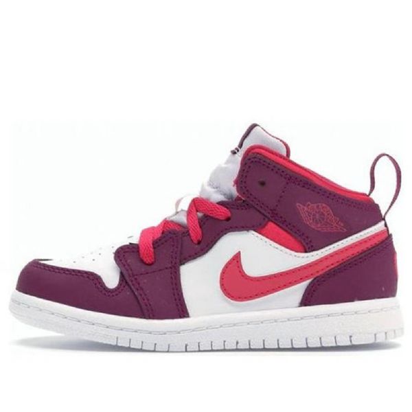 Nike Air Jordan 1 Mid Tops Td Sko Til Børn Lyserød