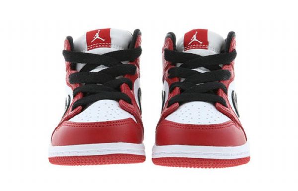 Nike Air Jordan 1 Mid Tops Td Sko Til Børn Rød Hvid