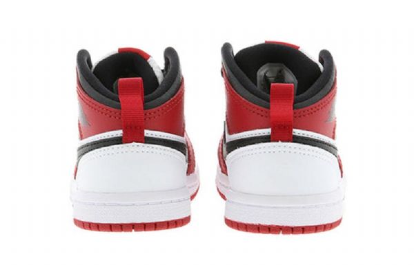 Nike Air Jordan 1 Mid Tops Td Sko Til Børn Rød Hvid