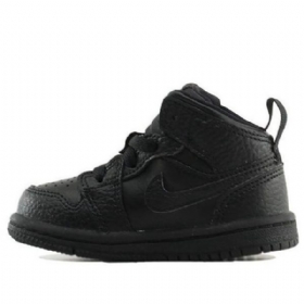 Nike Air Jordan 1 Mid Tops Td Sko Til Børn Sort