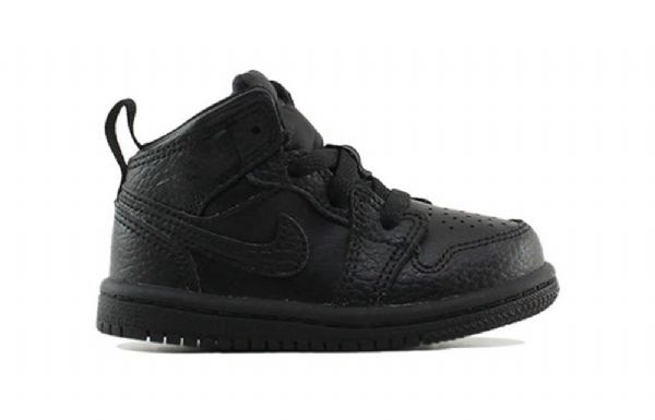 Nike Air Jordan 1 Mid Tops Td Sko Til Børn Sort