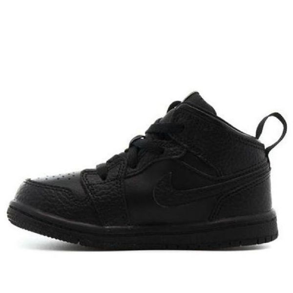 Nike Air Jordan 1 Mid Tops Td Sko Til Børn Sort