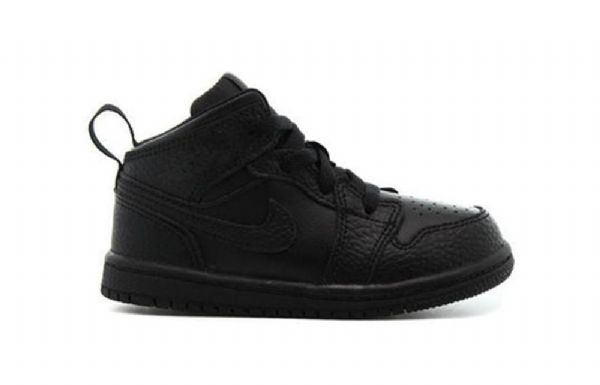 Nike Air Jordan 1 Mid Tops Td Sko Til Børn Sort