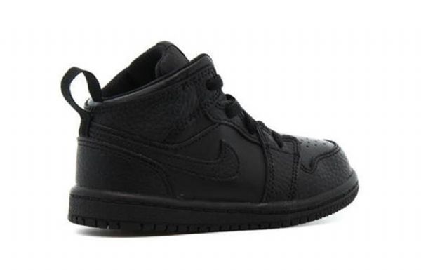 Nike Air Jordan 1 Mid Tops Td Sko Til Børn Sort