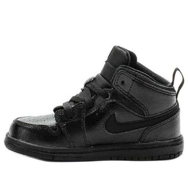 Nike Air Jordan 1 Mid Tops Td Sko Til Børn Sort