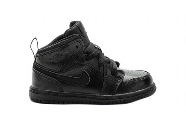 Nike Air Jordan 1 Mid Tops Td Sko Til Børn Sort