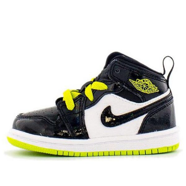 Nike Air Jordan 1 Mid Tops Td Sko Til Børn Sort